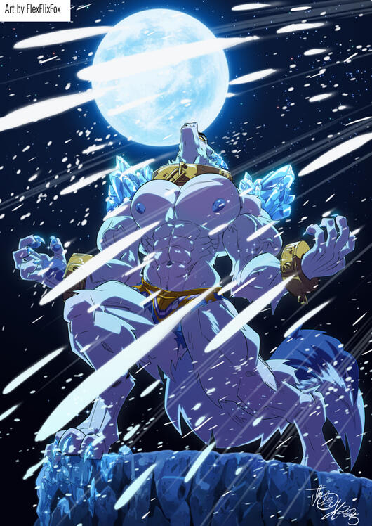 ice weredragon commission