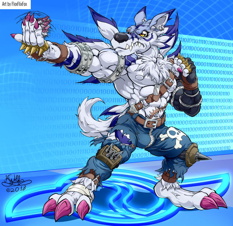 Digimon fanart - Weregarurumon