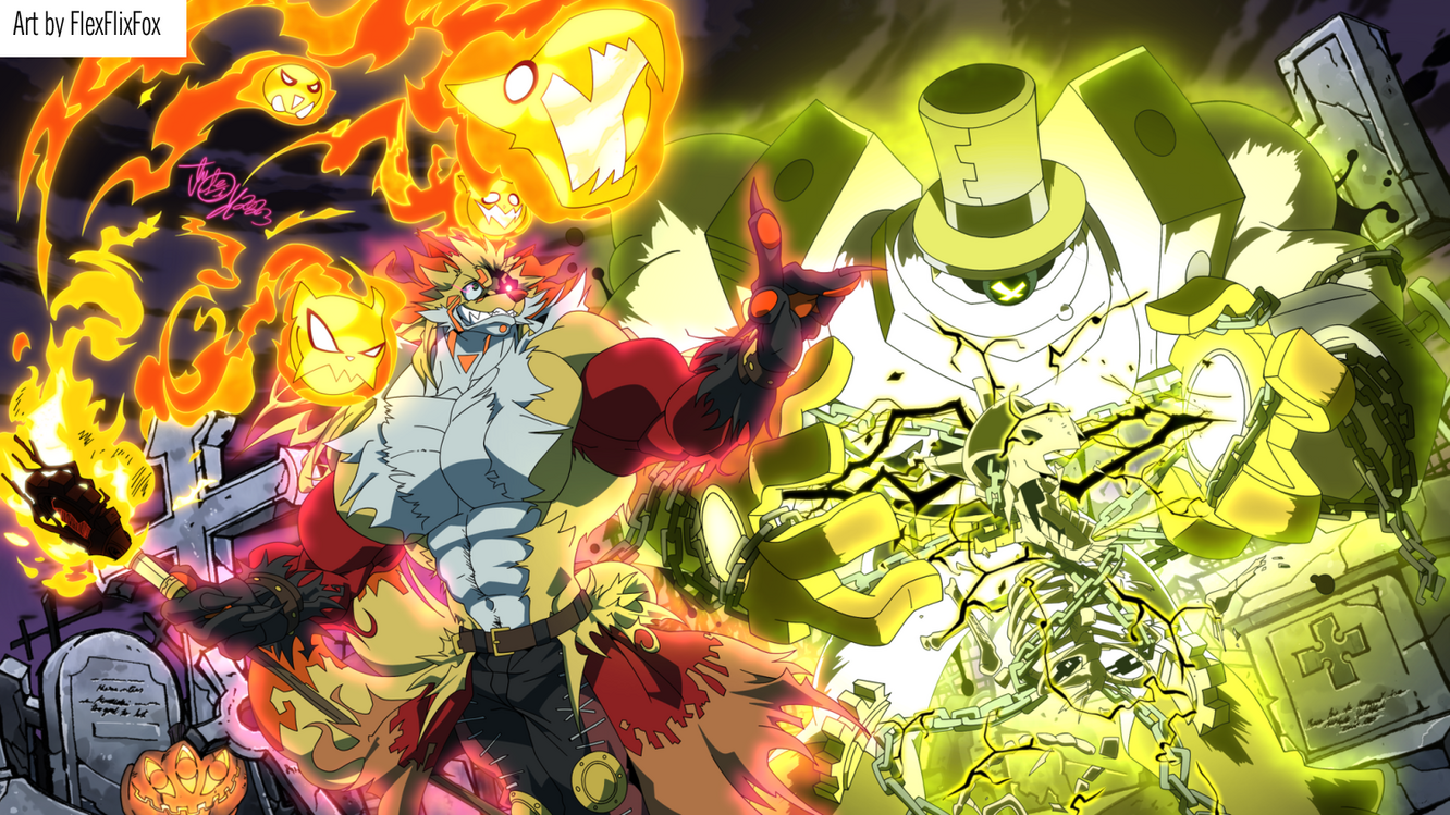 Rekka and Azo styled as soul eater characters