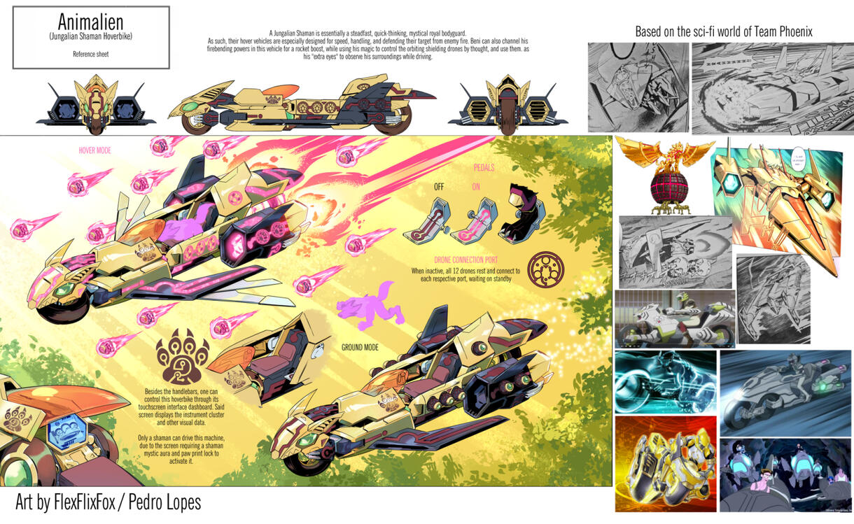Custom vehicle design for Beni, the Jungalian shaman! 👽🦊🧙