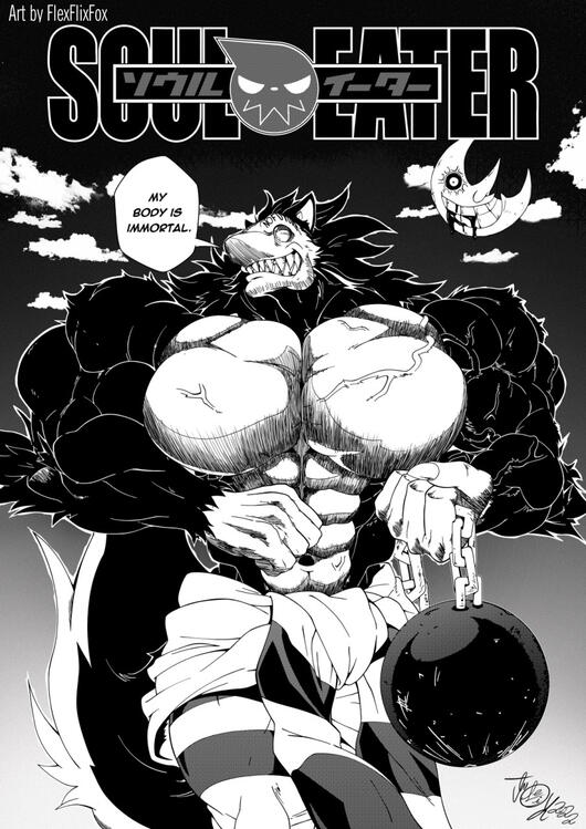 Soul Eater fanart - Free, the immortal werewolf